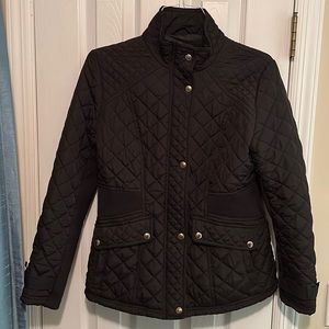 Weatherproof quilted fall jacket